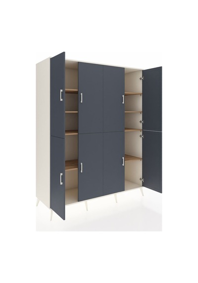 Kronos Gardrop 8 Raflı 8 Kapaklı 176x59x221 Aytaşı-antrasit/çam Beyaz Kronos Gardrop 8 Raflı 8 Kapaklı 176x59x221 Aytaşı-antrasit/çam Beyaz