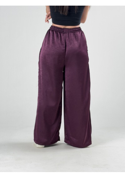 Cocopelli Bordo Saten Kadın Palazzo Pantolon Coc3251