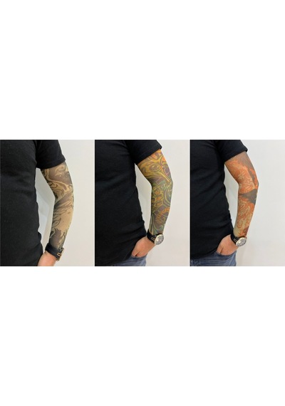 Giyilebilir Dövme 3 Çift 6 Adet Kol Çorap Dövmesi Sleeve Tattoo Set9