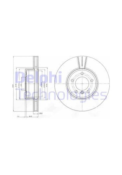 DELPHI BG9871C FREN DİSKİ ÖN (5D 324MM) E60 E61 E63 E64 5 SERISI