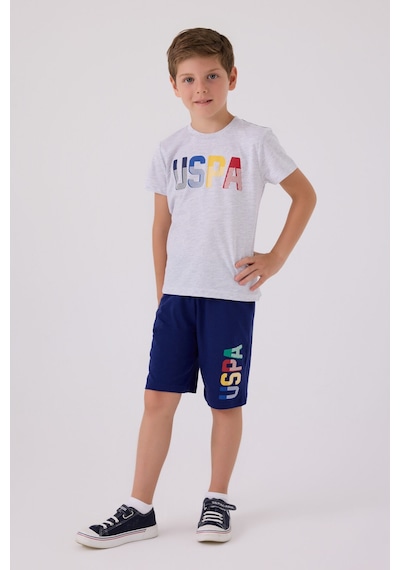 U.S. Polo Assn. U.s. Polo Assn Erkek Çocuk Gri Bermuda Takım Us818-c-v4 Gri