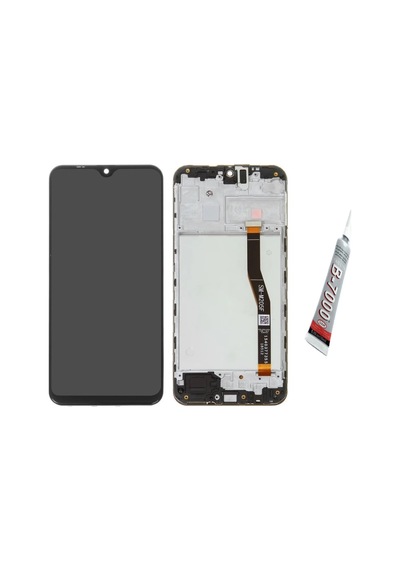 Samsung Uyumlu M20,m205 Ekran Dokunmatik Çıtalı Siyah B7000 Yapıştırıcı