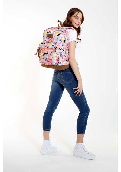 Kaukko Safari Sırt Çantası Roze Flowers K1447