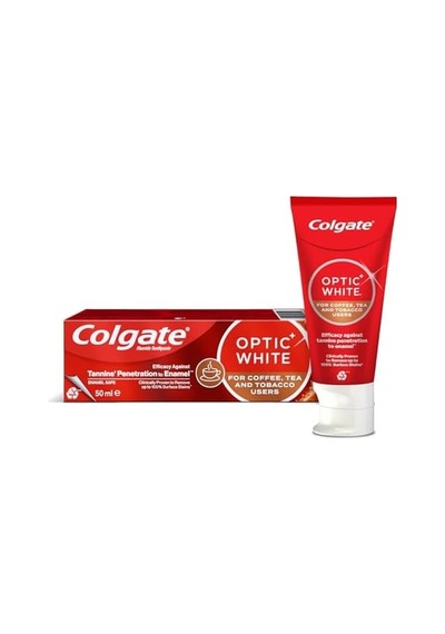 Optic White Kahve, Çay Ve Tütün Kullanıcıları İçin Beyazlatıcı Diş Macunu 50 Ml