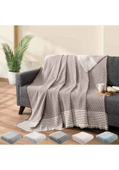 Kahverengi Koltuk Kanepe Örtüsü Koruyucu Koltuk Şalı 170x200 Çekyat Örtüsü