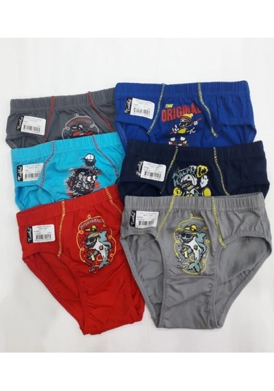 Tutku 0138 Erkek Çocuk Karışık Renkli Slip Külot 12 Adet 001
