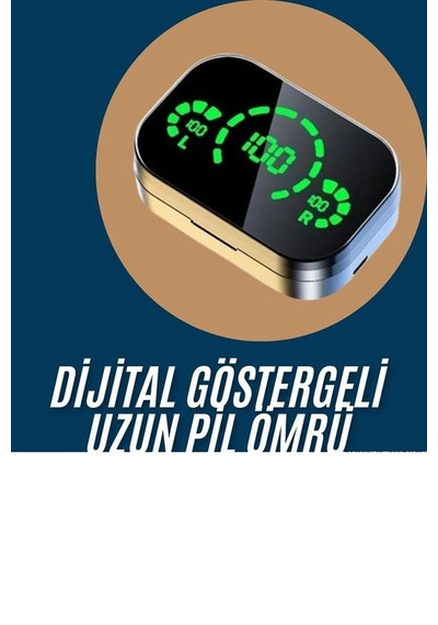 2025 Model Bluetooth Kulaklık Telefon Şarj Edebilen Çağrı Cevaplama Dijital Göstergeli - 8912733326512