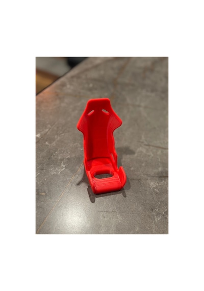 Recaro Koltuk Tasarımlı 3d Baskı Masaüstü Telefon Tutucu Şarj Uyumlu Siyah