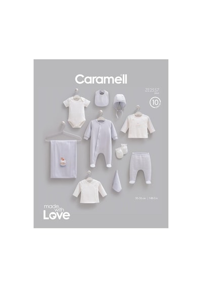 Caramell Pamuk Friends 10'lu Set 0-3 Ay 50-56 Cm Mavi Crml.ze2557.mav