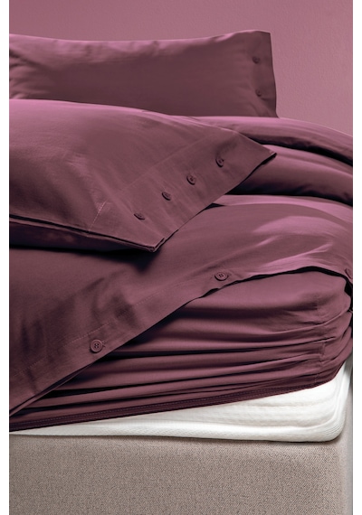 Yataş Bedding Plain Çift Kişilik Ranforce Yıkamalı Nevresim Takımı - Mürdüm