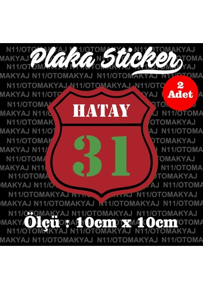 31 Hatay İl Şehir Plaka Sticker Futbol Spor Kulüb