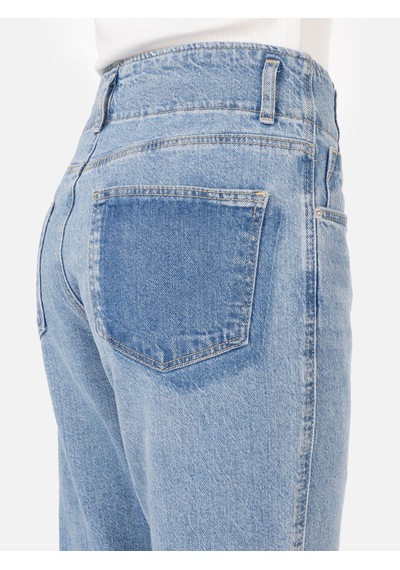 Colins 786 Carlen Normal Kesim Normal Bel Genişleyen Paça Mavi Kadın Pantolon Cl1070664 Denim