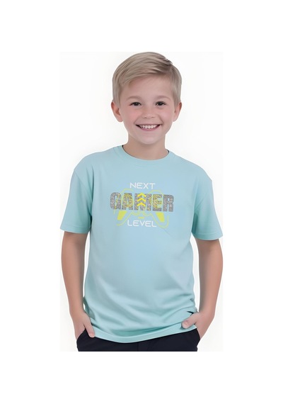 Fyk Kids Erkek Çocuk Yazlık Gamer Baskılı Alt-üst Takım Mint Yeşil