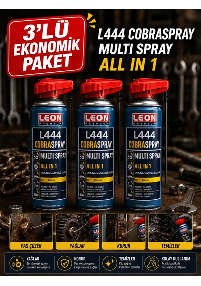 3 Adet Süper Güçlü Pas Sökücü Yağlayıcı Koruyucu Temizleyici 400 Ml