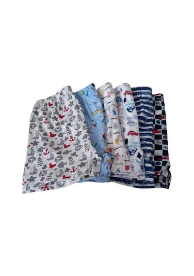 Tutku 0254 Erkek Çocuk Empirme Desenli Boxer 6 Adet