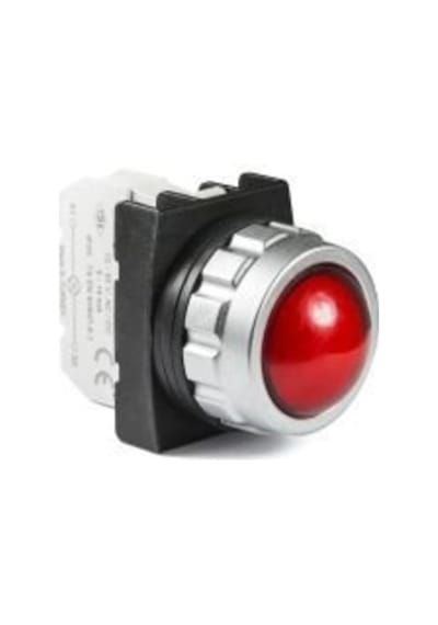 Emas H0K0XK H Serisi Plastik LED'li 100-230V AC Kırmızı 30 mm Sinyal