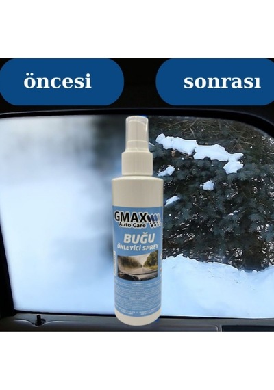 Buğu Önleyici Sprey 200ml Cam Yüzeyde Buğulanmayı Önleyen Koruyucu Tabaka Oluşturan Formül Gmax Gold Serisi Glz02005099