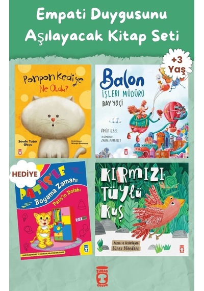 Empati Duygusunu Aşılayacak Okul Öncesi Kitap Set 3 Kitap - Boyama Kitabı Hediyeli
