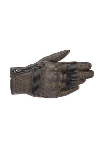 Alpinestars Rayburn V2 Korumalı Deri Motosiklet Eldiveni Kahverengi