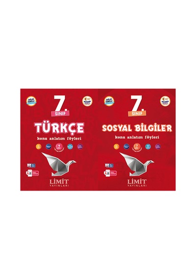 Limit 2027 7. Sınıf Türkçe + Sosyal Bilgiler Konu Anlatım Föyleri Seti 2 Kitap Maarif Model