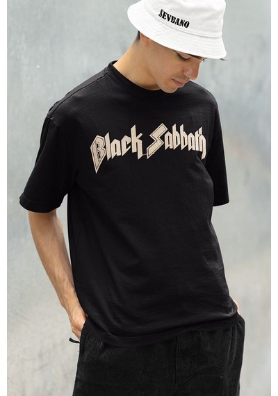 Black Sabbath The End World Tour Baskılı Unisex Oversize Rock Met Siyah