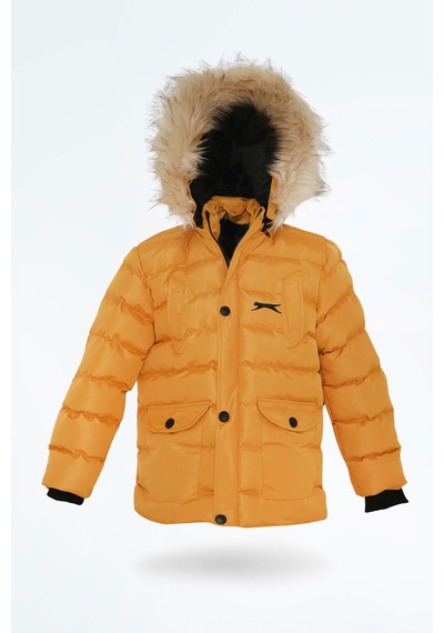 Slazenger Napolı I Unisex Çocuk Mont & Kaban Hardal