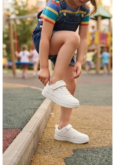 Fort Cool Foor Rahat Esnek Sneaker Kız Çocuk Spor Ayakkabı Beyaz
