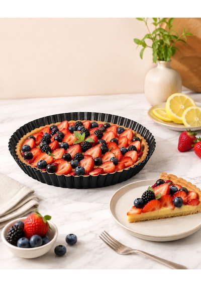 Fisko Tart Kalıbı 28 Cm Siyah