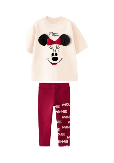 Lolliboomkids Kız Çocuk Fiyonk - Kurdela Aplike Detaylı Bordo - Kırmızı Renk Baskılı T-shirt Tayt Alt Üst Takım Bordo Lolliboomkids Kız Çocuk Fiyonk - Kurdela Aplike Detaylı Bordo - Kırmızı Renk Baskılı T-shirt Tayt Alt Üst Takım Bordo