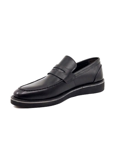 Castle Black 31277-1 Siyah Deri Günlük Erkek Casual Ayakkabı Siyah