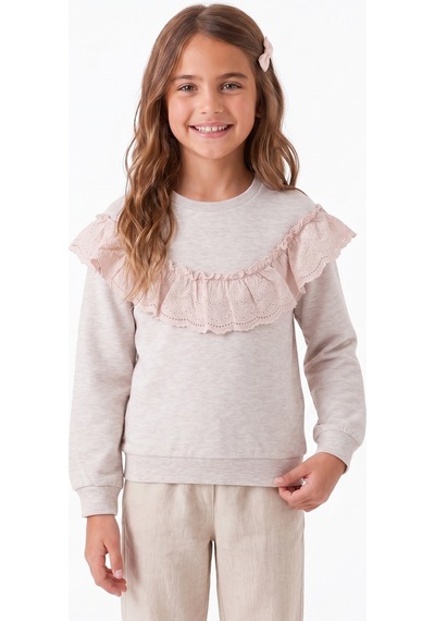 Onloox Kız Çocuk Bej Melanj Kız Çocuk Bej Melanj Pamuklu Bisiklet Yaka Uzun Kollu Güpürlü Sweatshirt 6-12 Yaş Onloox Kız Çocuk Bej Melanj Kız Çocuk Bej Melanj Pamuklu Bisiklet Yaka Uzun Kollu Güpürlü Sweatshirt 6-12 Yaş