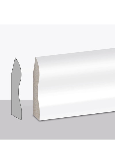 Laminant Parke Süpürgelik L Model 6cm Lake Beyaz 501