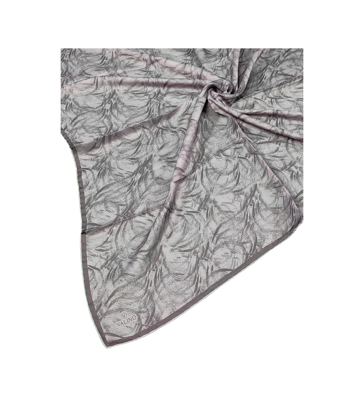 Mim Eşarp Valino Desenli Şifon Eşarp 90x90 Cm Pudra