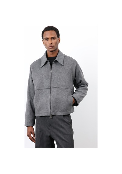 Antioch Regular Fit Dokulu Erkek Mont Antrasit