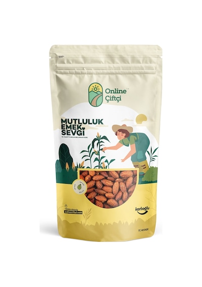 Online Çiftçi Kavrulmuş Badem 400 G