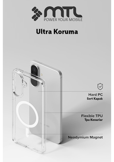 Samsung Galaxy A37 Şeffaf Magsafe Kılıf Mtl Safe