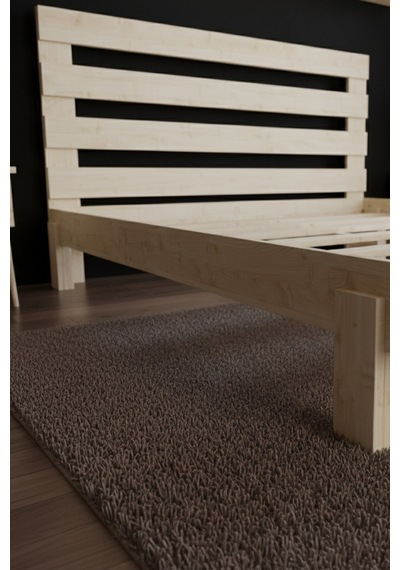 Renazzo Urban Masif Ahşap Karyola Ve 2 Adet Komodin Natürel 140x200 Natürel - 140 X 200