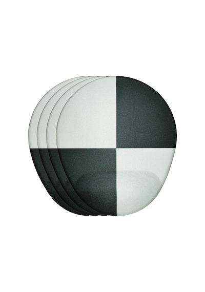 Siyah Beyaz Mouse Pad Bilek Destekli Mousepad