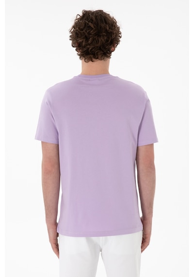 U.S. Polo Assn. Erkek Regular Fit Bisiklet Yaka Lila Basic Tişört 50305928-VR034