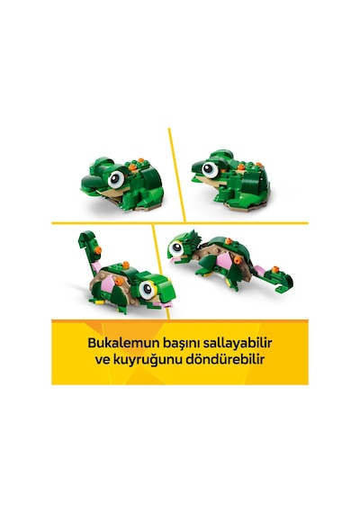 LEGO® Creator 3’ü 1 Arada Kaplumbağa ile Nilüfer Çiçeği 31377-7 Yaş ve Üzeri Çocuklar için Yaratıcı Oyuncak Yapım Seti (124 Parça)