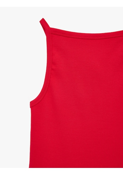 Koton Slim Fit Kolsuz Kayık Yaka Atlet Kırmızı 6sal30118ık