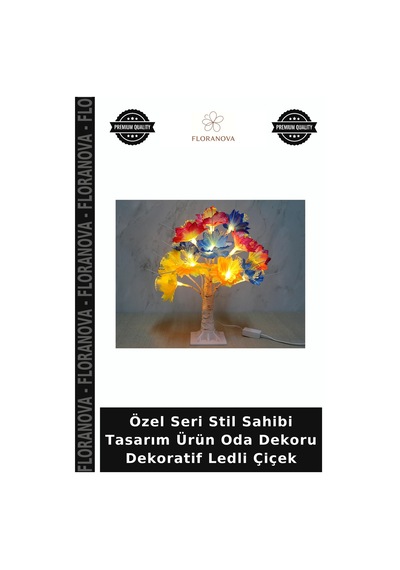 Özel Seri Stil Sahibi Tasarım Ürün Oda Dekoru Dekoratif Ledli Çiçek Çok Renkli