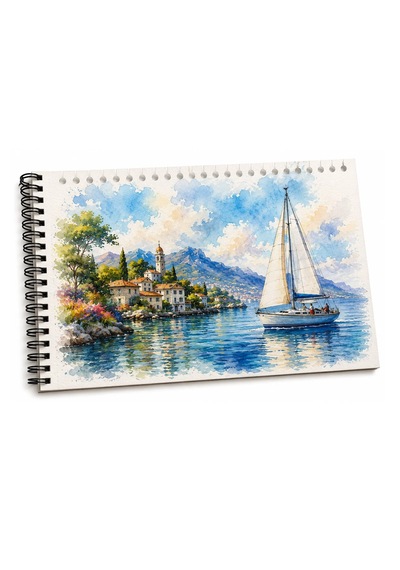 A5 Sulu Boya Defteri 300g/m2 12 Yaprak Art-x Premium 12'li Sulu Boya Bu Tablet Suluboya Set Karışık