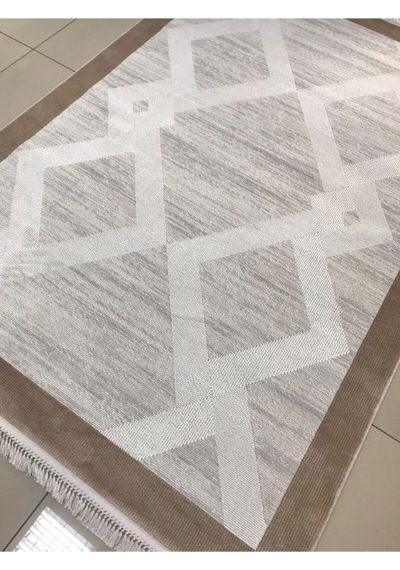 Merinos Halı Rodin 60896 070 Serisi Akrilik Salon Oturma Yatak Odası Halısı Krem - Kahve