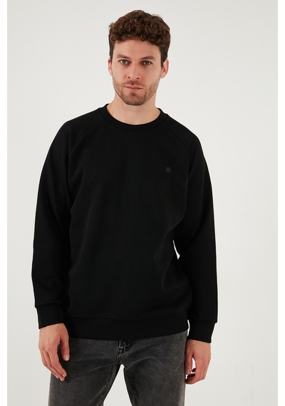 Buratti Streç Pamuklu Relaxed Fit Bisiklet Yaka 2'Li Paket Erkek Sweat 5901210S2 Siyah-Açık Haki