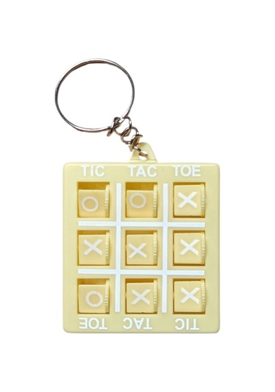 Xox Oyunu Anahtarlık 1 Adet Tic Tac Toe Zeka Ve Stres Oyuncağı Çanta Süsü