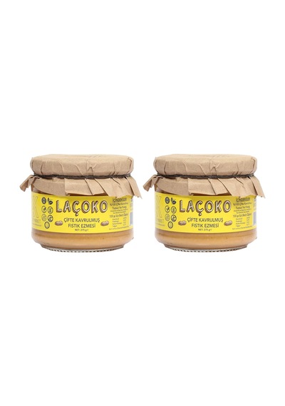 Laçoko Doğal Çifte Kavrulmuş Yer Fıstığı Ezmesi 550 G