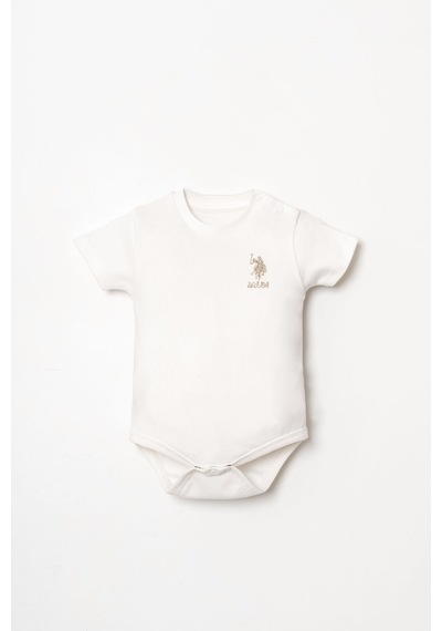 U.s. Polo Assn. Kız Bebek Beyaz 3lü Zıbın Beyaz