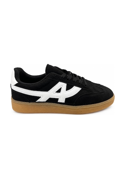 Papucumun Dünyası Unisex Süet Özel Gum Tabanlı Günlük Kullanıma Uygun Retro Sneaker Siyah