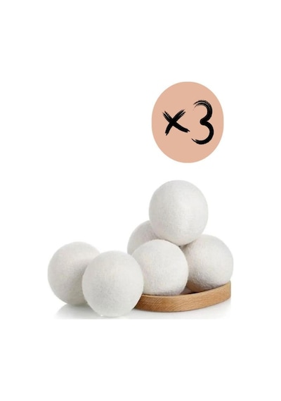 Ecoball 3 Adet Yün Kurutma Topları Doğal Yumuşatıcı Çamaşır Kurutma Makinesi Kurutma Topu Renkli